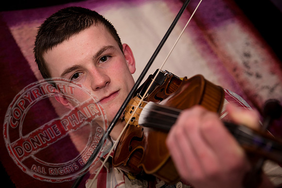Sean Magee plays in the Clinton Centre.