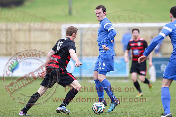 Ballinamallard United (2) V Coleraine (1) in IFA Premier League.