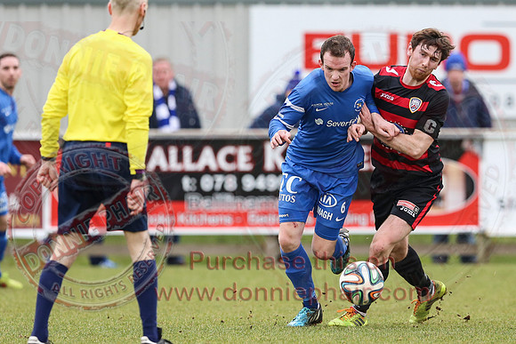 Ballinamallard United (2) V Coleraine (1) in IFA Premier League.