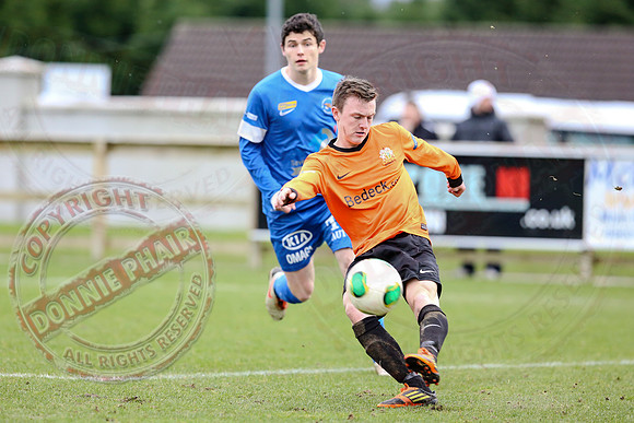 Ballinamallard United (0) V Glenavon (3) in The Irish Cup.