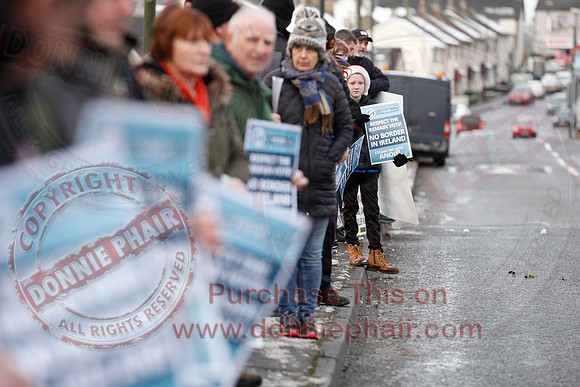 Protest at Roslea Border for special Status after Brexit.