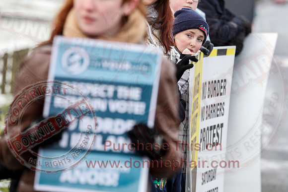 Protest at Roslea Border for special Status after Brexit.