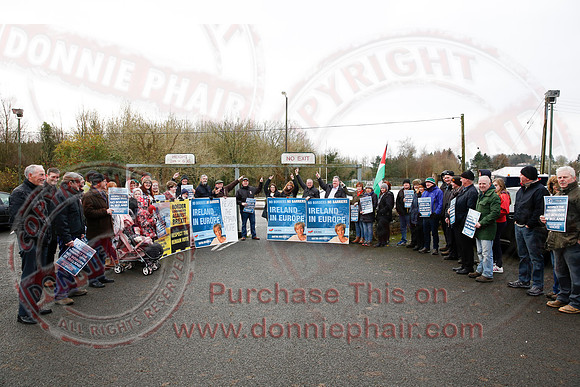 Protest at Roslea Border for special Status after Brexit.