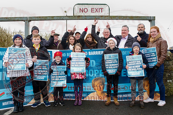 Protest at Roslea Border for special Status after Brexit.