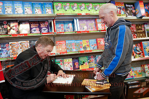Father Brian Darcy launches his new book, Gold Collection, at Eason's, Enniskillen.