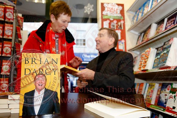 Father Brian Darcy launches his new book, Gold Collection, at Eason's, Enniskillen.
