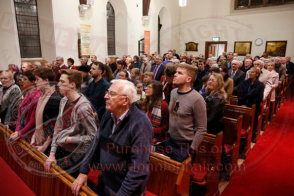 Carol singing in the Presbyterian Church Enniskillen.