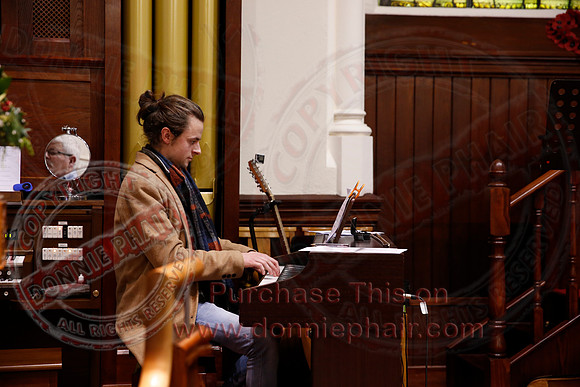 Carol singing in the Presbyterian Church Enniskillen.
