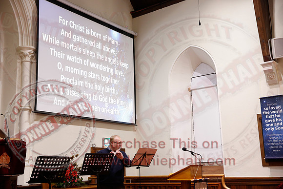 Carol singing in the Presbyterian Church Enniskillen.