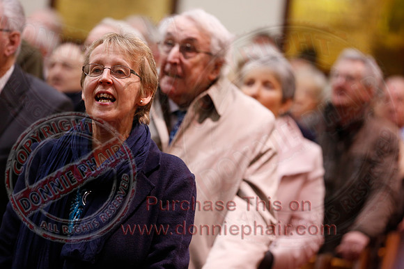 Carol singing in the Presbyterian Church Enniskillen.