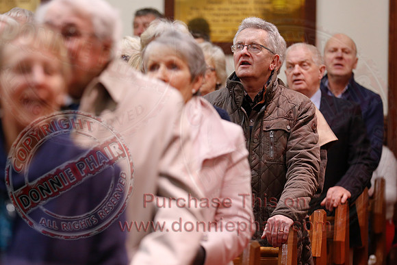 Carol singing in the Presbyterian Church Enniskillen.