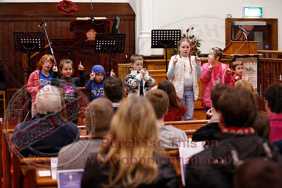 Carol singing in the Presbyterian Church Enniskillen.