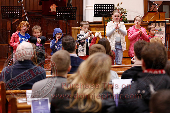 Carol singing in the Presbyterian Church Enniskillen.