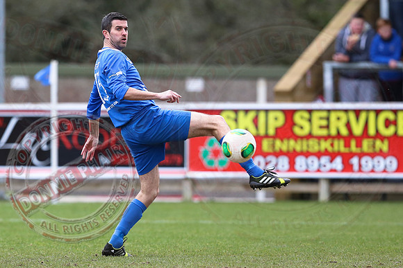 Ballinamallard United (0) V Glenavon (3) in The Irish Cup.