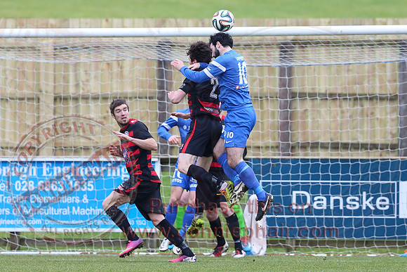 Ballinamallard United (2) V Coleraine (1) in IFA Premier League.