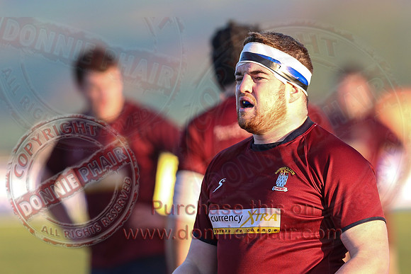 Enniskillen 1st XV (34) V Randalstown (8) in Towns Cup.