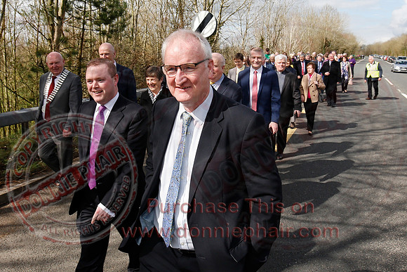 Senator George Mitchell returns to the Peace Bridge outside Belturbet 20 years after The Good Friday Agreement-9