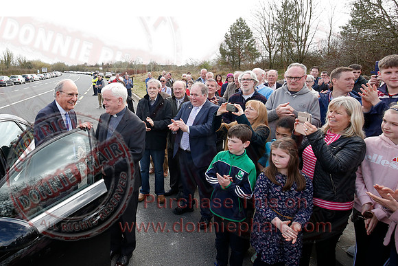 Senator George Mitchell returns to the Peace Bridge outside Belturbet 20 years after The Good Friday Agreement-23