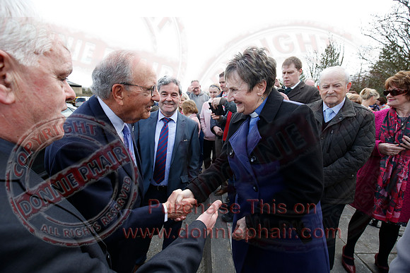 Senator George Mitchell returns to the Peace Bridge outside Belturbet 20 years after The Good Friday Agreement-26