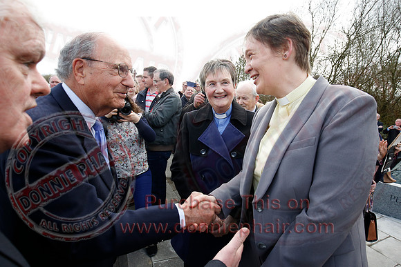 Senator George Mitchell returns to the Peace Bridge outside Belturbet 20 years after The Good Friday Agreement-27