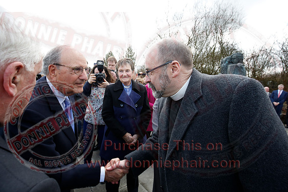 Senator George Mitchell returns to the Peace Bridge outside Belturbet 20 years after The Good Friday Agreement-28