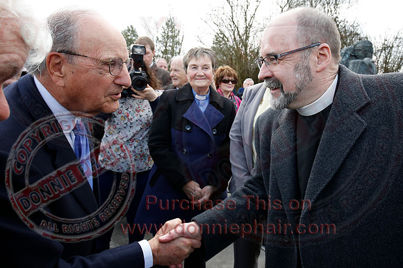 Senator George Mitchell returns to the Peace Bridge outside Belturbet 20 years after The Good Friday Agreement-29