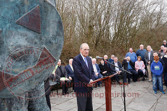 Senator George Mitchell returns to the Peace Bridge outside Belturbet 20 years after The Good Friday Agreement-43