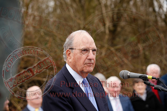 Senator George Mitchell returns to the Peace Bridge outside Belturbet 20 years after The Good Friday Agreement-44