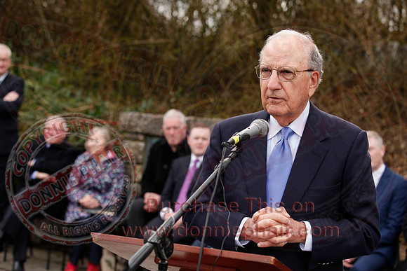 Senator George Mitchell returns to the Peace Bridge outside Belturbet 20 years after The Good Friday Agreement-51