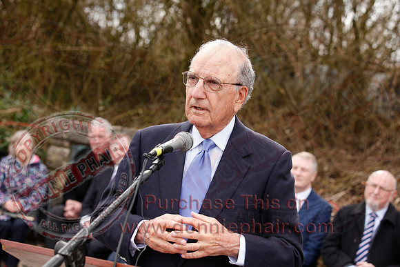 Senator George Mitchell returns to the Peace Bridge outside Belturbet 20 years after The Good Friday Agreement-52