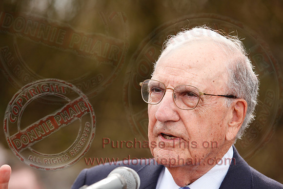 Senator George Mitchell returns to the Peace Bridge outside Belturbet 20 years after The Good Friday Agreement-55