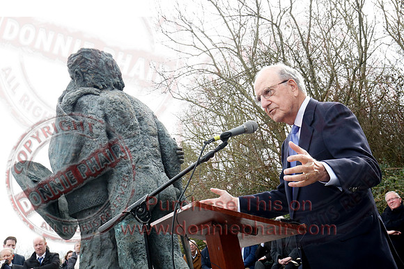 Senator George Mitchell returns to the Peace Bridge outside Belturbet 20 years after The Good Friday Agreement-56