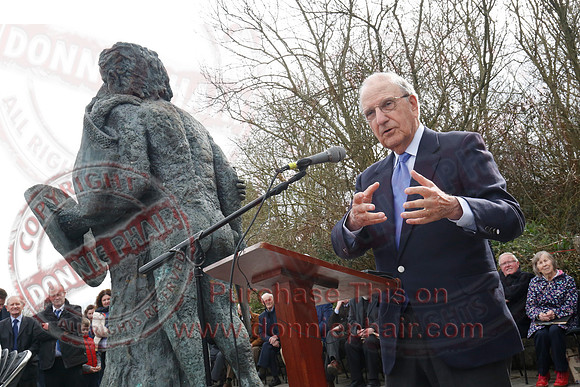 Senator George Mitchell returns to the Peace Bridge outside Belturbet 20 years after The Good Friday Agreement-57