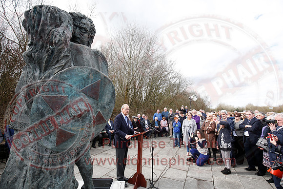 Senator George Mitchell returns to the Peace Bridge outside Belturbet 20 years after The Good Friday Agreement-60
