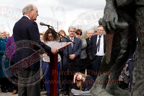 Senator George Mitchell returns to the Peace Bridge outside Belturbet 20 years after The Good Friday Agreement-63
