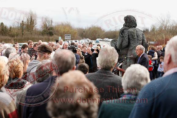 Senator George Mitchell returns to the Peace Bridge outside Belturbet 20 years after The Good Friday Agreement-64