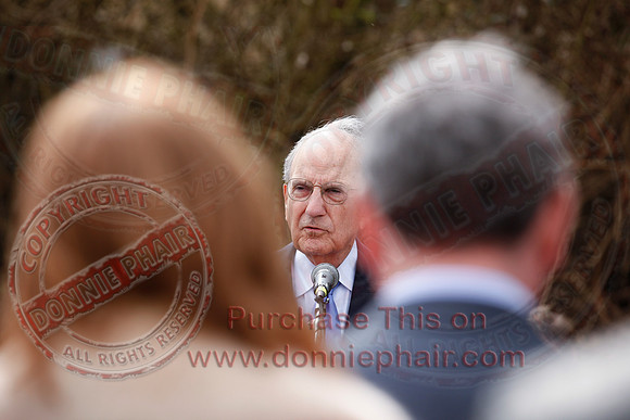 Senator George Mitchell returns to the Peace Bridge outside Belturbet 20 years after The Good Friday Agreement-65