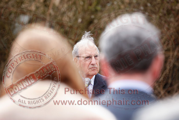 Senator George Mitchell returns to the Peace Bridge outside Belturbet 20 years after The Good Friday Agreement-66
