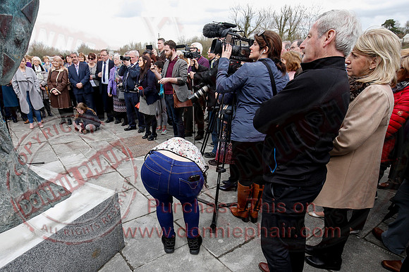 Senator George Mitchell returns to the Peace Bridge outside Belturbet 20 years after The Good Friday Agreement-67