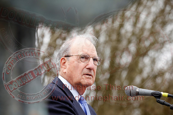 Senator George Mitchell returns to the Peace Bridge outside Belturbet 20 years after The Good Friday Agreement-70