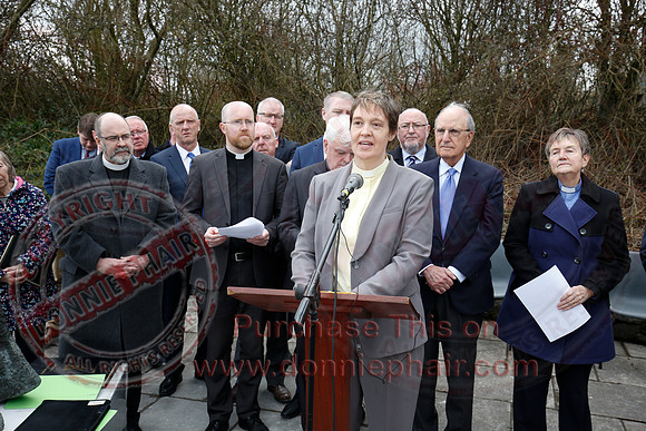 Senator George Mitchell returns to the Peace Bridge outside Belturbet 20 years after The Good Friday Agreement-76