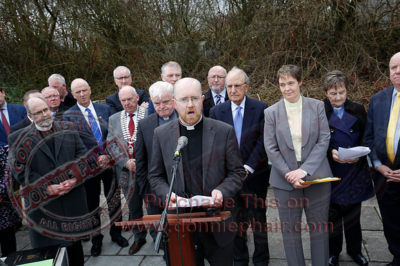Senator George Mitchell returns to the Peace Bridge outside Belturbet 20 years after The Good Friday Agreement-81