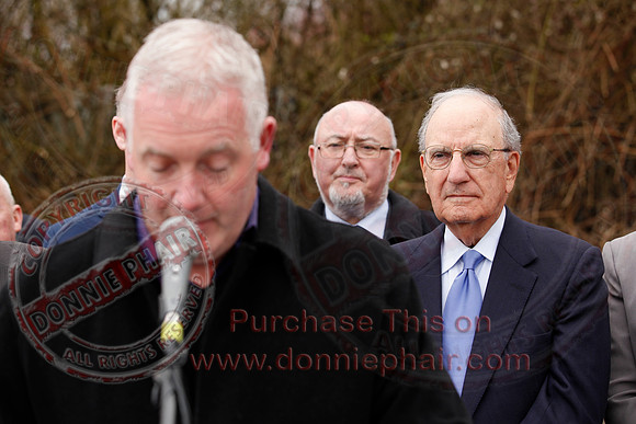 Senator George Mitchell returns to the Peace Bridge outside Belturbet 20 years after The Good Friday Agreement-83