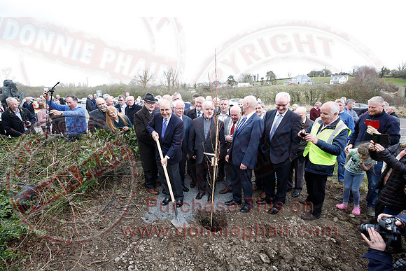 Senator George Mitchell returns to the Peace Bridge outside Belturbet 20 years after The Good Friday Agreement-86