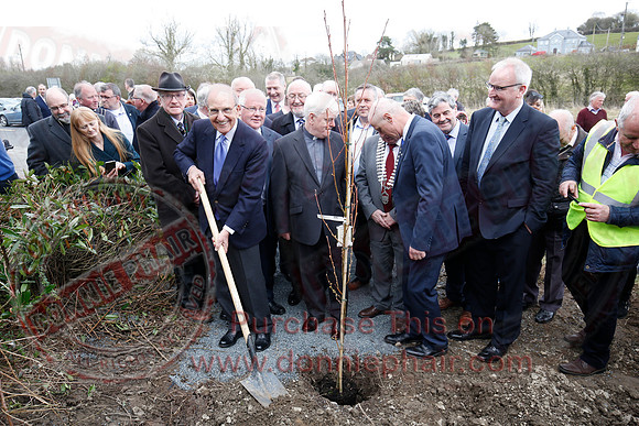 Senator George Mitchell returns to the Peace Bridge outside Belturbet 20 years after The Good Friday Agreement-87