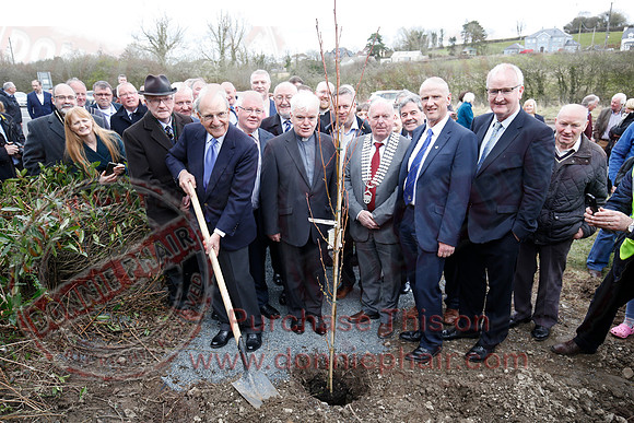 Senator George Mitchell returns to the Peace Bridge outside Belturbet 20 years after The Good Friday Agreement-88