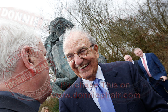 Senator George Mitchell returns to the Peace Bridge outside Belturbet 20 years after The Good Friday Agreement-91