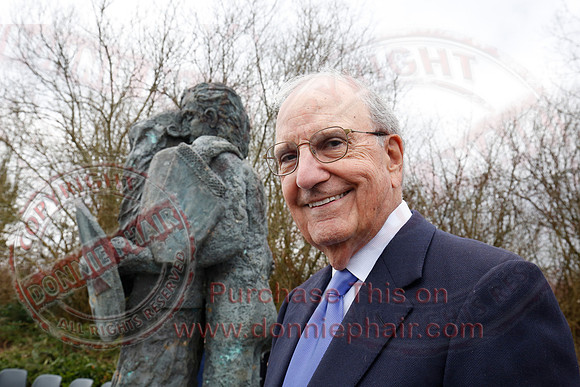 Senator George Mitchell returns to the Peace Bridge outside Belturbet 20 years after The Good Friday Agreement-93