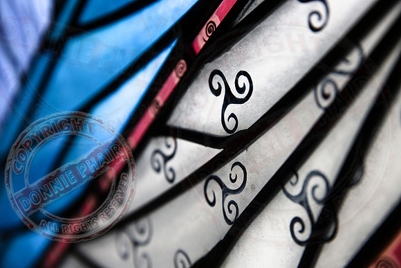 Stained-glassed windows in Magh Ene Parish Church, Bundoran, County Donegal.