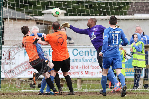 Ballinamallard United (0) V Glenavon (3) in The Irish Cup.